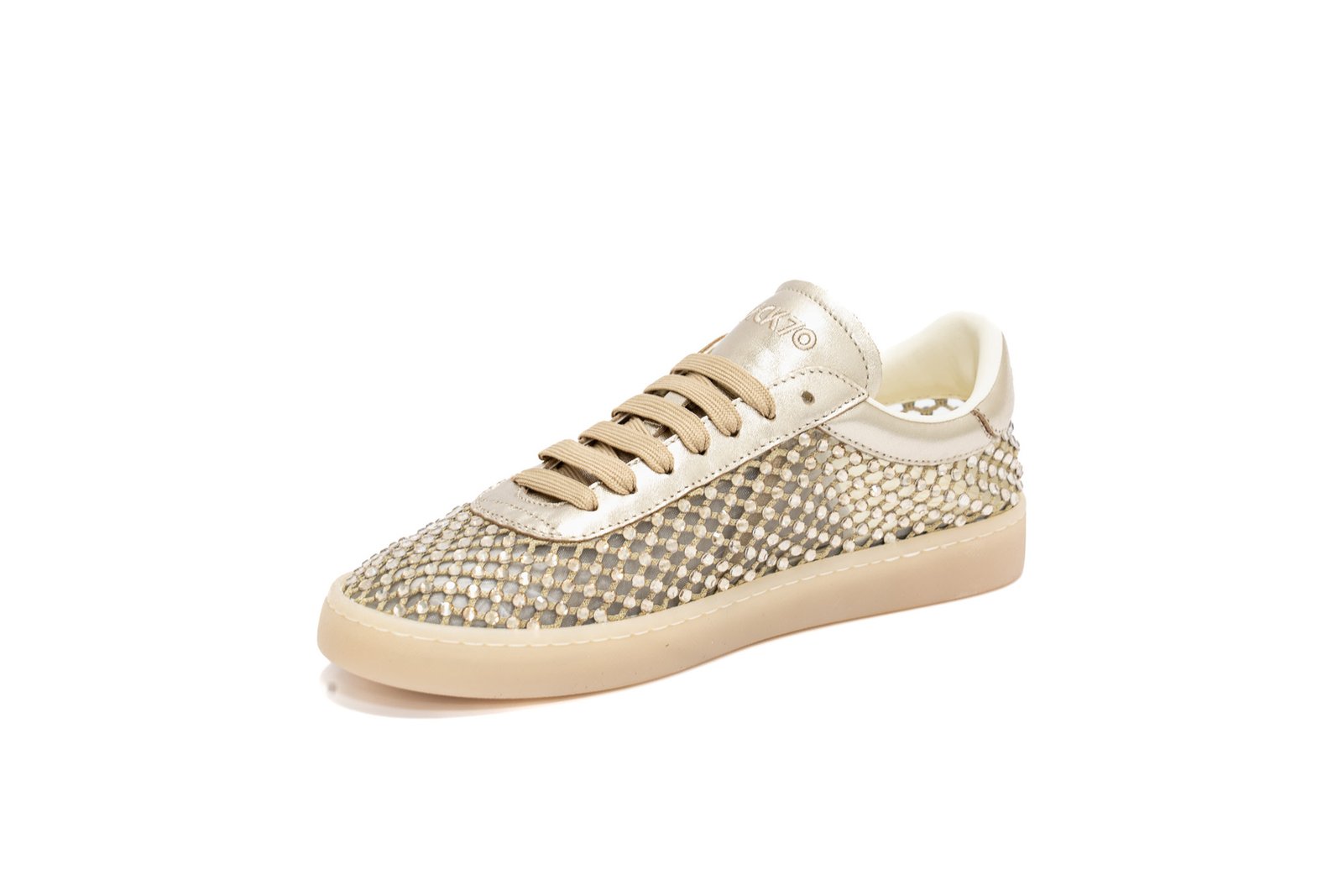 Back 70 - Sneakers in tessuto panna con strass - immagine 2