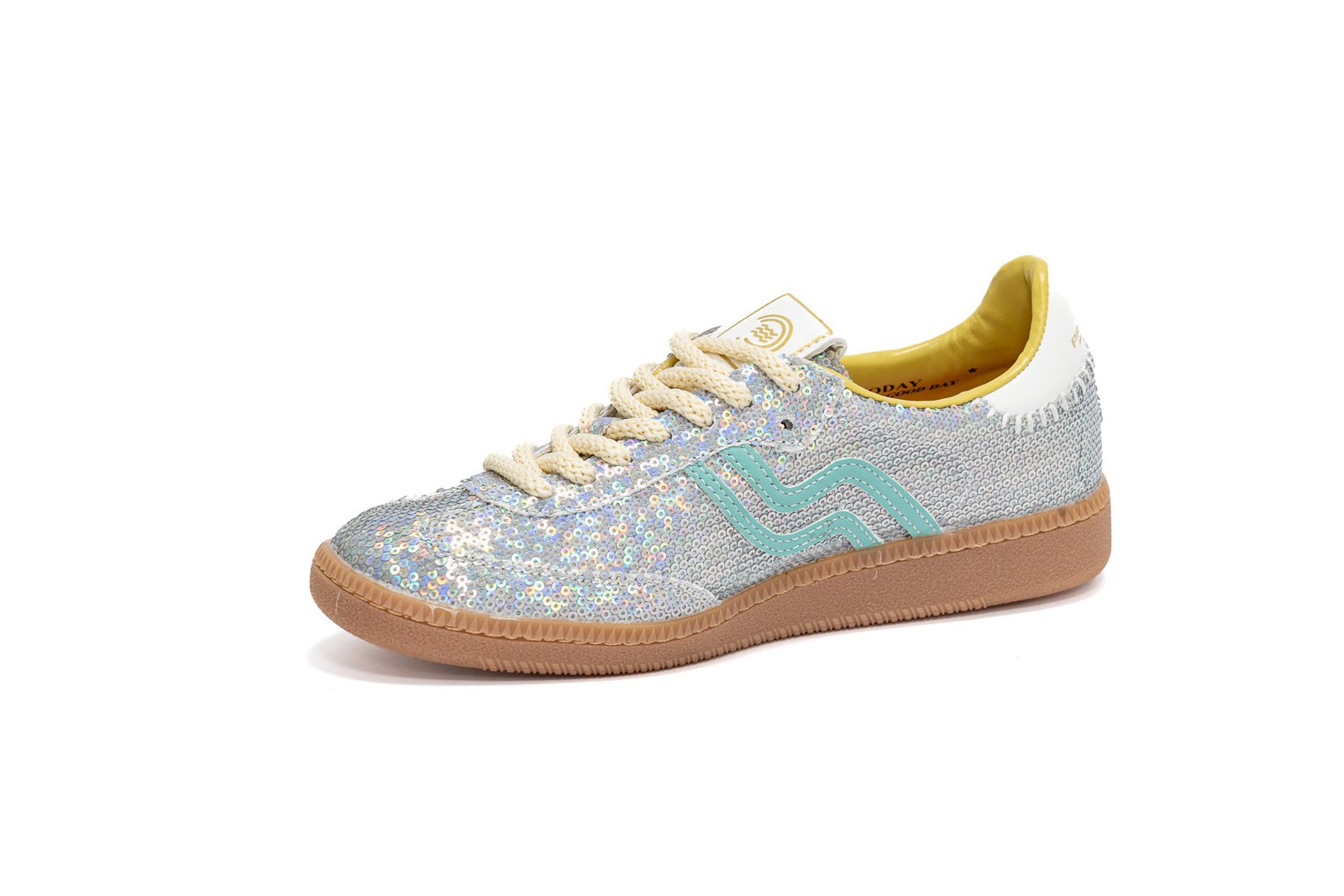 Prima Base - Sneakers in pailletes argento - immagine 2